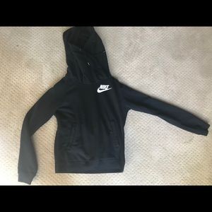 NIKE CRISSCROSS HOODIE SWEATSHIRT BLACK WOMENS S
